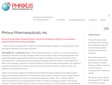 Tablet Screenshot of phrixuspharmaceuticals.com